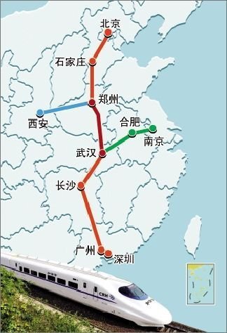 京廣高鐵線路圖 京廣高鐵線路示意圖 學(xué)校圖片